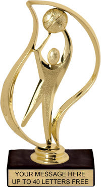 Basketball Torch Figures on Marble Base [TTF6-BK]