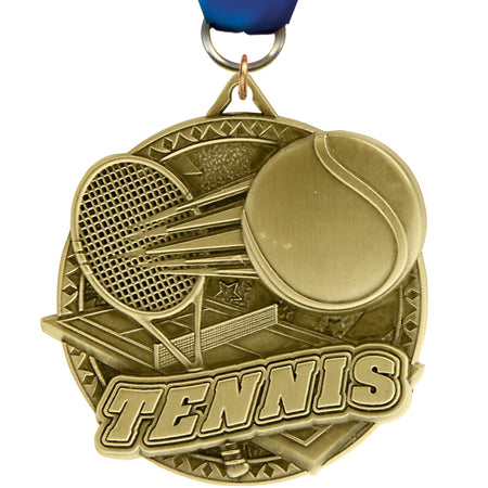 2" Tennis Ultra-Impact 3-D Medal [MDTD2-TN]