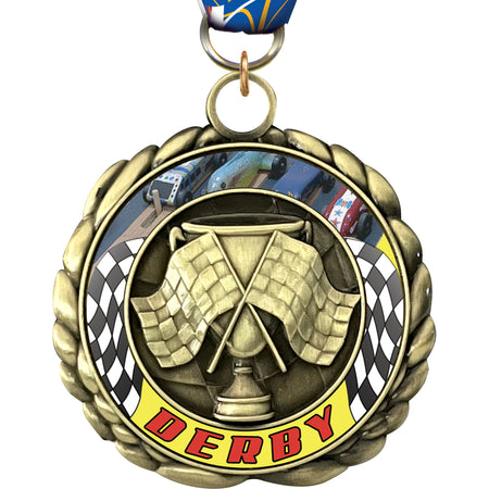 2.5" Derby Wraparoundz Insert Medal [MWZ2-PNWD]