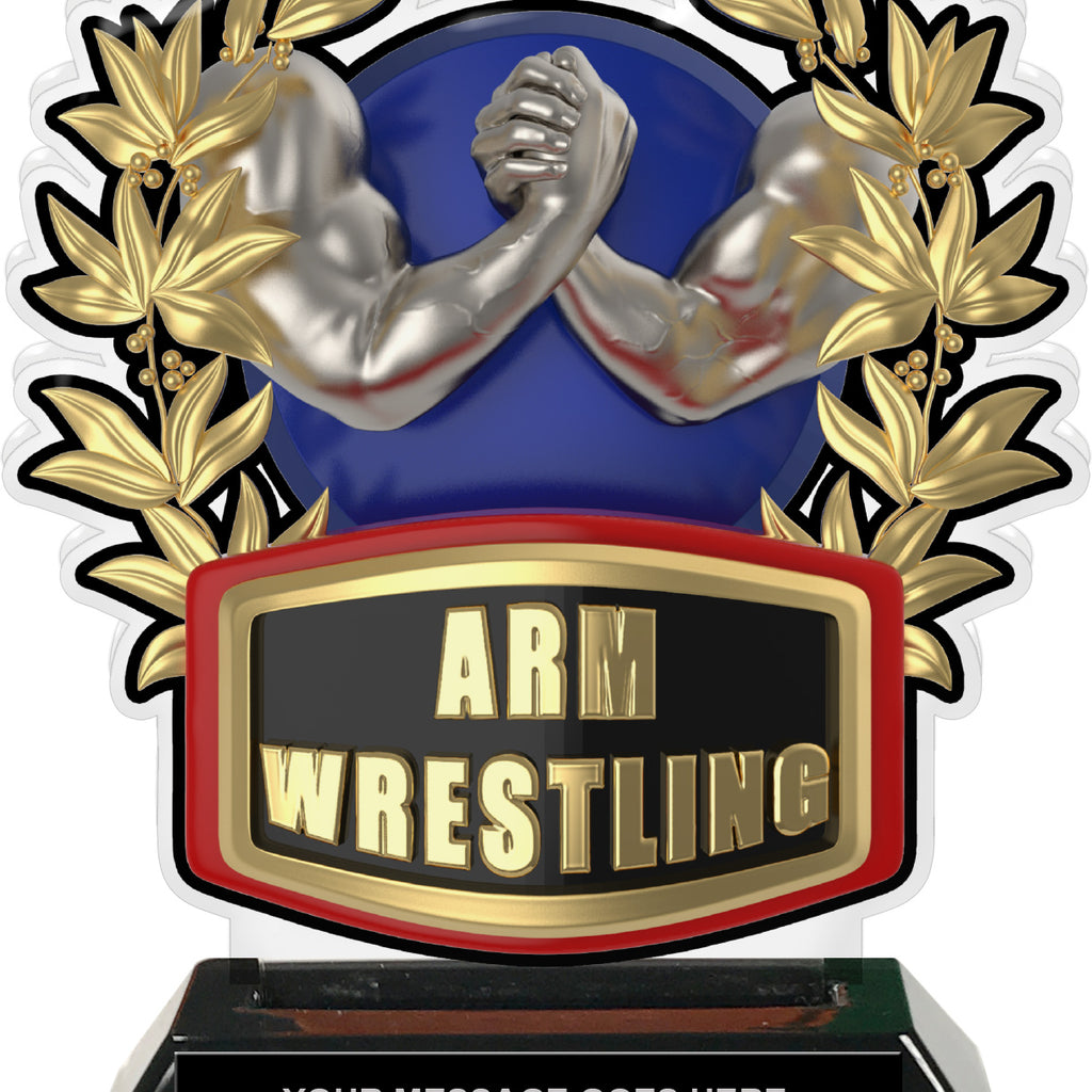 Arm Wrestling Metallic Colorix-T Acrylic Trophies