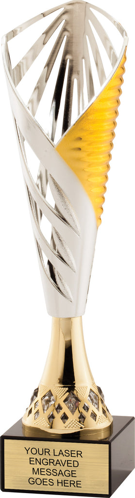 Sunburst Duotone Cups with Clear Diamond Accents