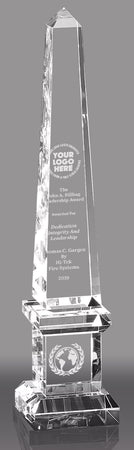 Crystal Two-Tier Obelisk Award - 13 inch [CM100OB-13]