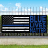 BLUE LIVES MATTER - Blue Line Flag - Vinyl Banner [VB-POL-BLM-FLAG]