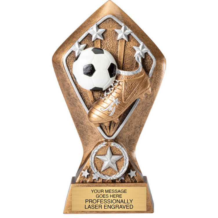 Radiant Diamond Star Resin Sculpture Trophy - 6.5" Soccer [RM25D-SC]