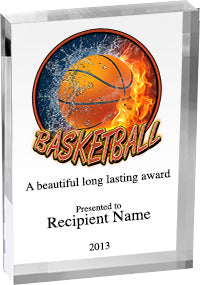 Basketball Vibrix Acrylic Award [ACB46V-BK]