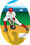 Baseball - Fielder Oval Insert [OV-2554]