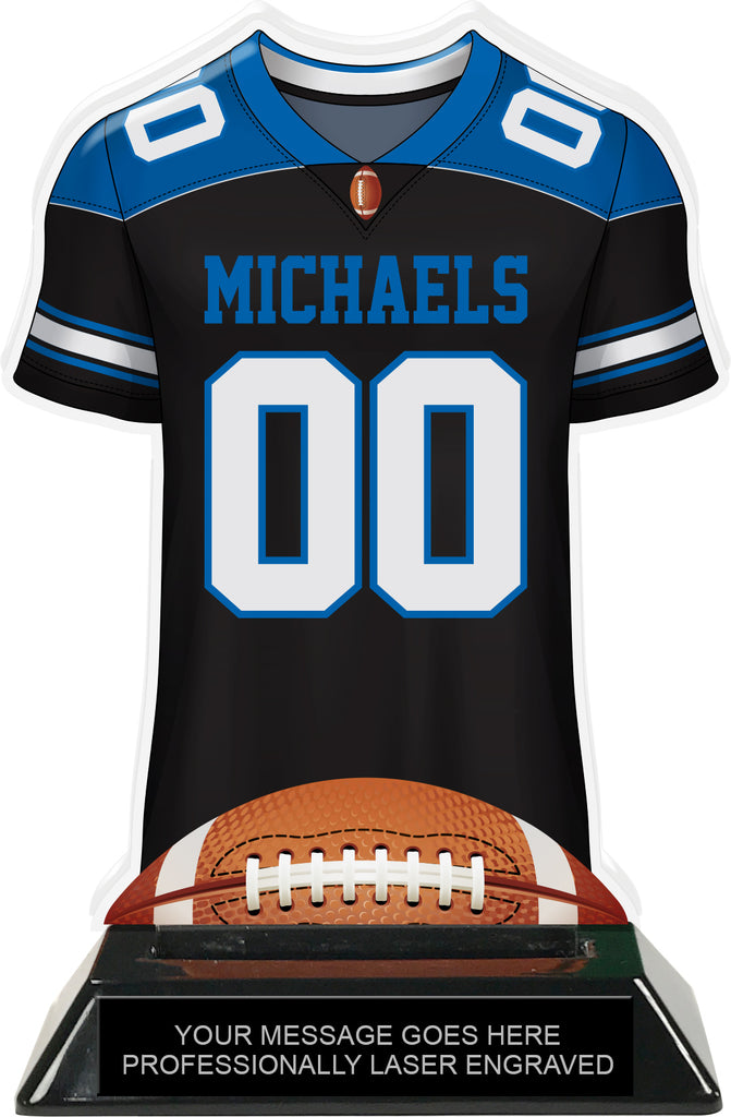 Football Jersey Colorix-T Acrylic Trophy- Blue [TACR7-JSY-FB-BLU-Q]