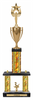 Two-Post Trophy w/ Rectangle/Oval Center Column w/ Cup [T3MC8]