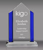 Crystal Pentagon with Blue Pillars Award - 9 inch [CM255PLR-9]