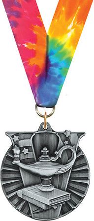 Lamp of Knowledge Victory Medal- Silver [MVM2-KN-S]