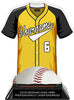 Baseball Jersey Colorix-T Acrylic Trophy- Gold [TACR7-JSY-BS-GLD-Q]