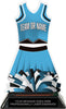 Cheer Uniform Colorix-T Acrylic Trophy - Light Blue [TACR7-JSY-CH-LTBLU-Q]