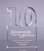 Number 10 Acrylic Award - 6 inch [ATNM-10-6-Q]