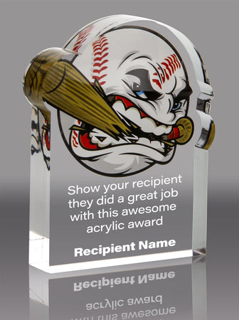 Baseball Krunch Acrylic Award- 5x6 inch [AKRCH-BS-56-Q]