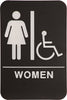 ADA 6 x 9 Black/White Womens Accessible Restroom Sign [AJDA-102]