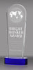 Global Crystal Award on Cobalt Blue Crystal Base [CF59GLB-BL-X]