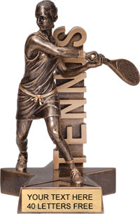 Tennis Billboard - 6.5" Resin Trophy - Female [RMB6-TNF]