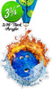 Fire & Water Bowling Colorix-M Acrylic Medal [MACR375-FW-BW-Q]