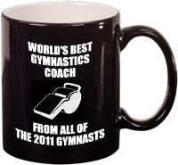 LazerMug Round Ceramic Mug- Black [LMRD11-BLK]