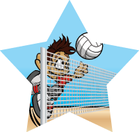 Kids/Pee-Wee: Volleyball Male Star Insert [ST-3419]