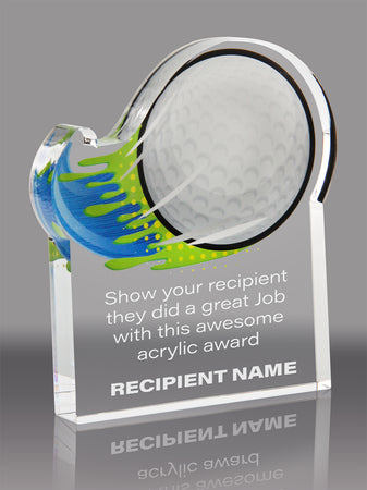 Golf Splatters Acrylic Award- 4x5 inch [ASLM-45-GL-Q]
