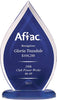 Flame Series Clear Acrylic Award with Blue Silk Screened Back - 10 inch [AT859-10]
