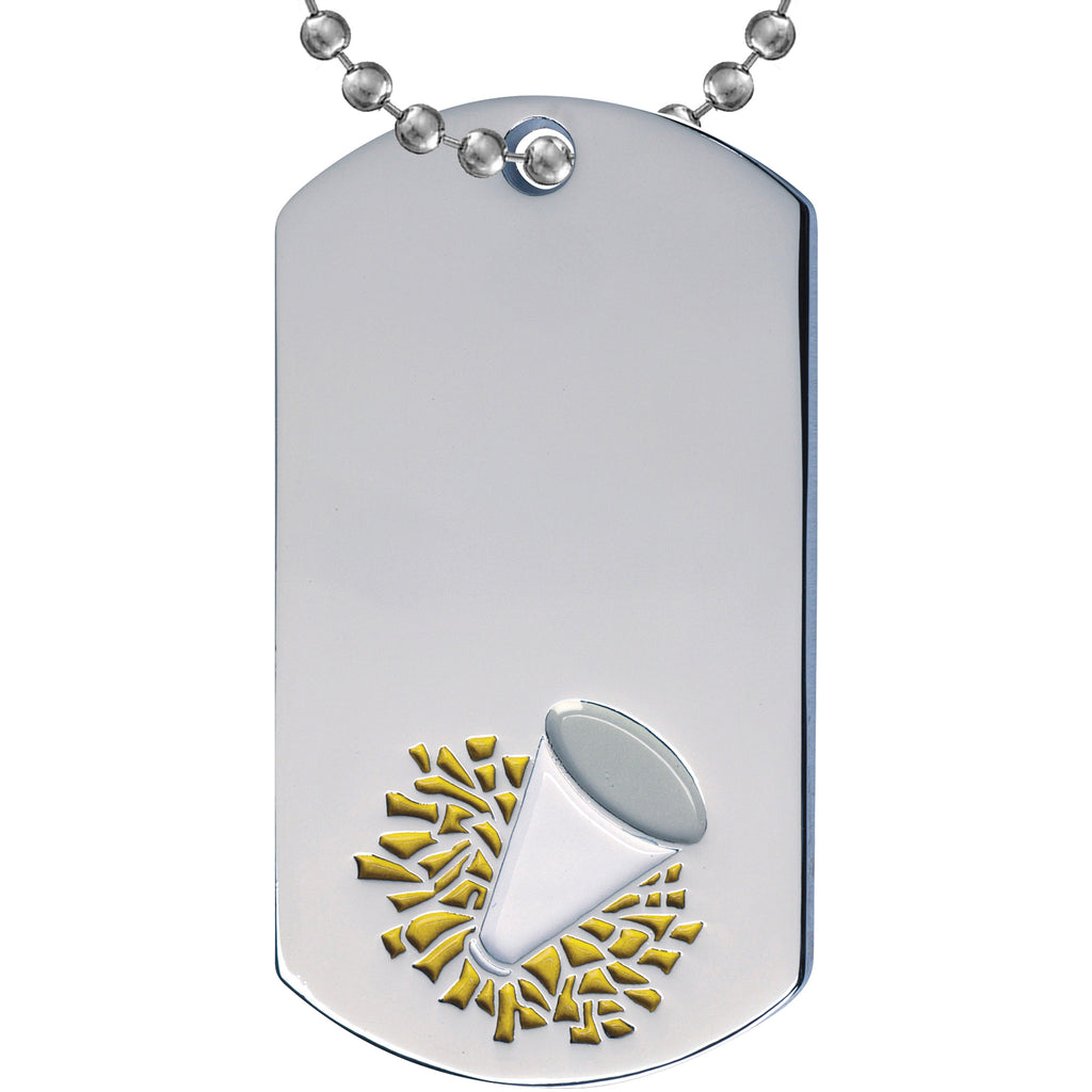 Cheer Etched & Paint Filled Dog Tag [DTS-CH]