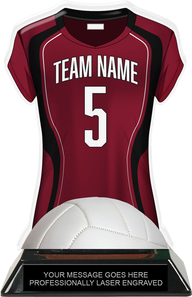Volleyball Jersey Colorix-T Acrylic Trophy- Maroon [TACR7-JSY-VB-MRN-Q]