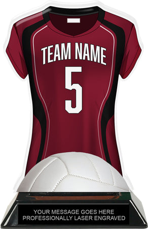 Volleyball Jersey Colorix-T Acrylic Trophy- Maroon [TACR7-JSY-VB-MRN-Q]