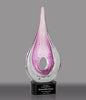 Pink Rain Drop Art Glass [AGJPH28]