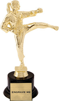 Martial Arts Figure on Black Base - Female [TRBAL-MAF]