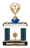 Two-Post Diamond Riser Trophy [TDR2P15]