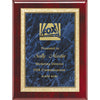 Rosewood Plaque with Blue Marbled Engraving Plate - 8 x 10 [PMAP18-B-810]