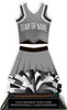 Cheer Uniform Colorix-T Acrylic Trophy - Gray [TACR7-JSY-CH-GRY-Q]