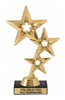 Gold Triple Star figure on Marble Base [TS420-G]