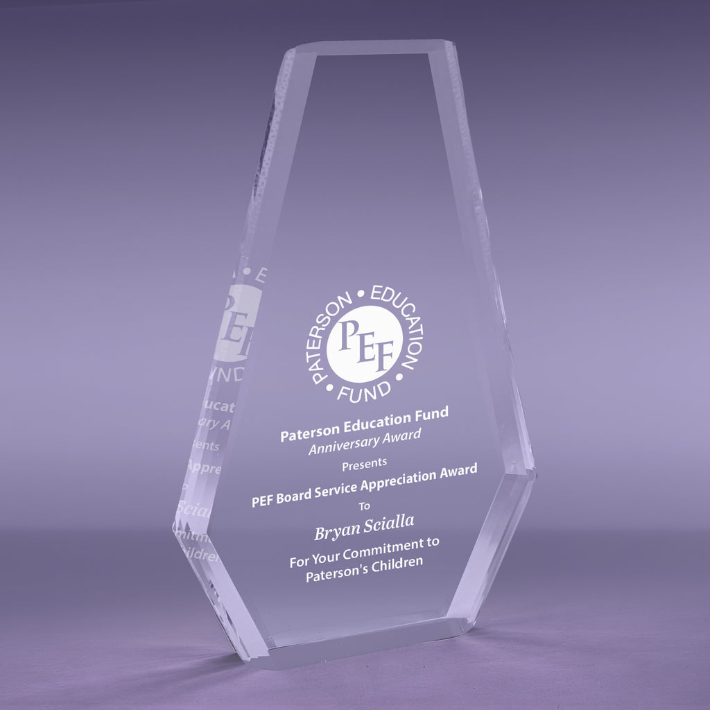 8.5 inch Multi Bevel Brilliance Sail Acrylic Award [ATMBSL-85-C]