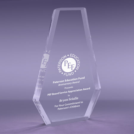 8.5 inch Multi Bevel Brilliance Sail Acrylic Award [ATMBSL-85-C]