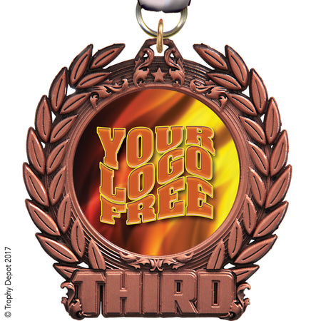 3.25" Custom Third Prestige Insert Medal - TD Exclusive!  [MX3WRT-3RD]