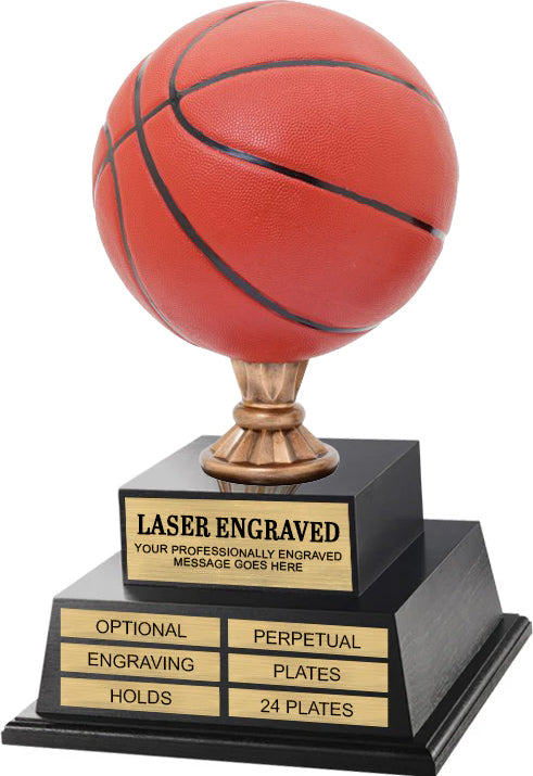 Basketball Twin Tier Perpetual Trophy 18" [TMPP2L-PD-BK]