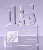 Number 15 Acrylic Award - 6 inch [ATNM-15-6-Q]