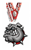Bulldog Mascot Colorix-M Acrylic Medal [MACR375-BLDG-Q]