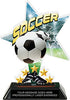 Soccer Shattered Star Colorix Acrylic Trophy- 7 inch [TACR7-STR-SC-Q]