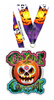 Sugar Skull Costume Contest Colorix-M Acrylic Medal - 5 inch [MACR5-HLWN-SGRCOS-Q]