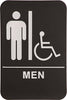 ADA 6 x 9 Black/White Mens Accessible Restroom Sign [AJDA-101]