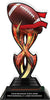 Flag Football Tribal Flames Acrylic Trophy - 10 inch [TACR10-TF-FLGFB-Q]