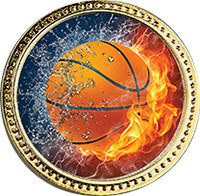 Basketball Round Insert Pin [P78RI-BK2]