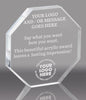 Octagon Acrylic Award- 6 inch [AOCT-6-Q]
