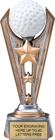 Golf Triple-Star Victory Resin Trophy [RMV8-GL]