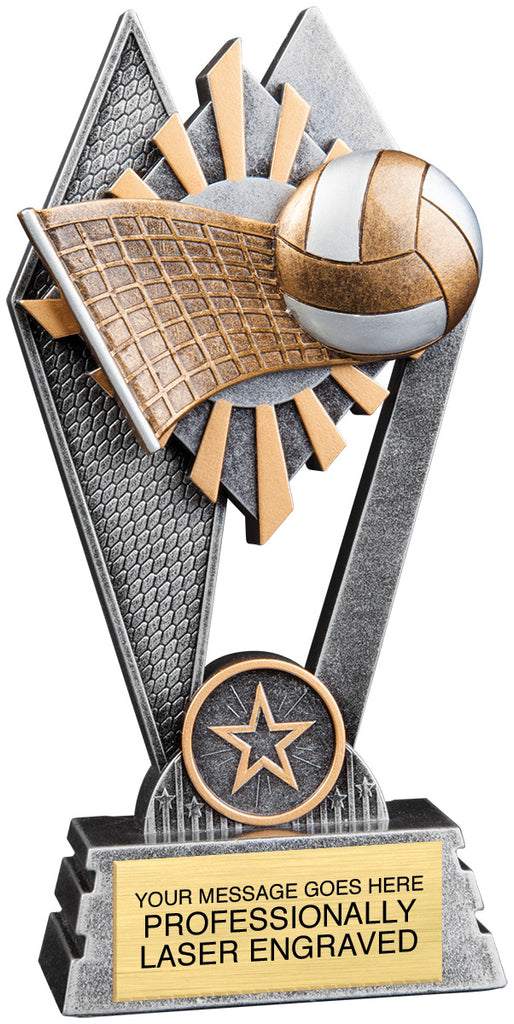 Volleyball Sun Ray Trophy - 7 inch [RJSR-7-VB]