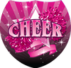 Cheer Pink Star Shield Insert [SH-3824]